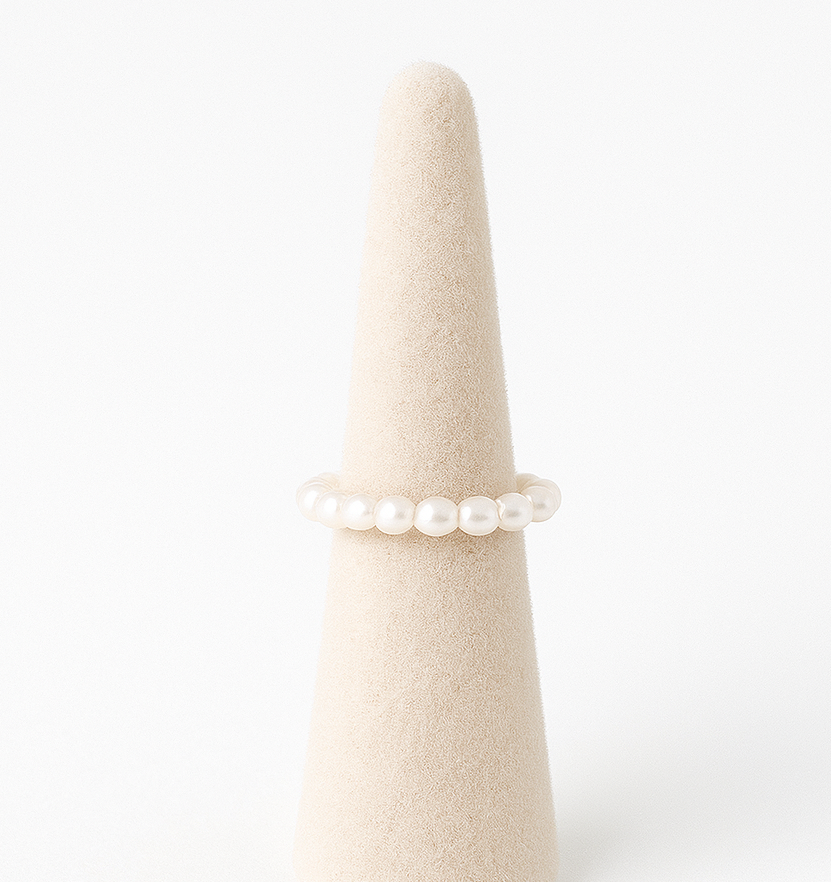 Eternity pearl ring thin