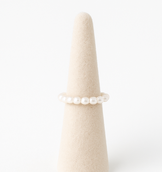 Eternity pearl ring thin