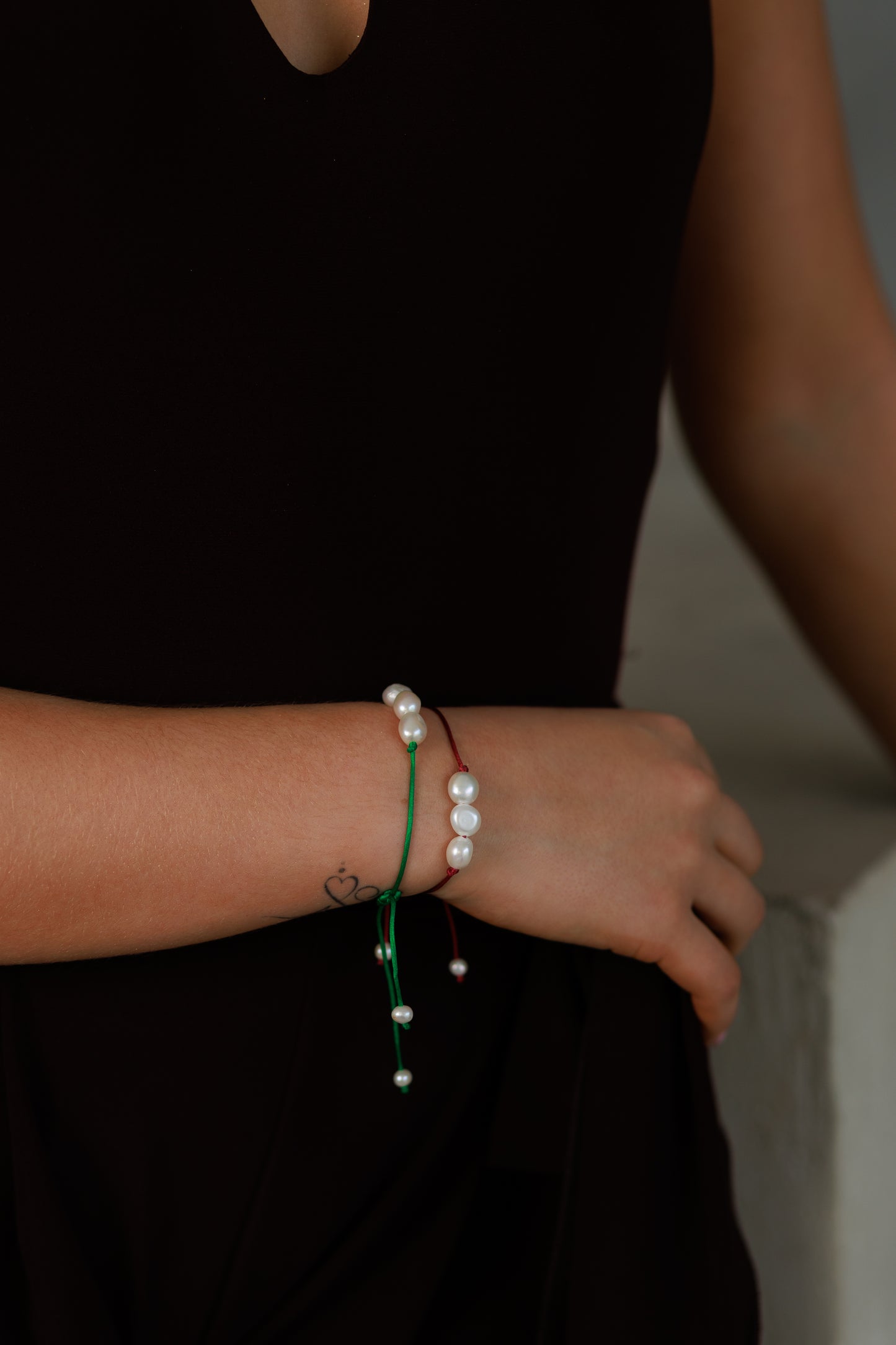 3 pearl bracelet bordo