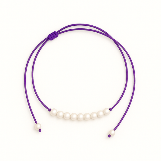 9 pearl necklace purple
