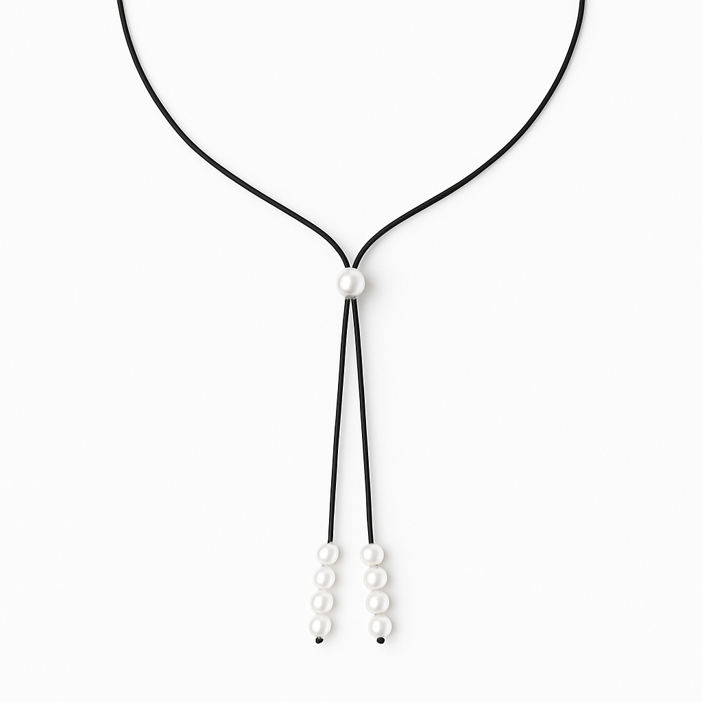 Tie necklace black