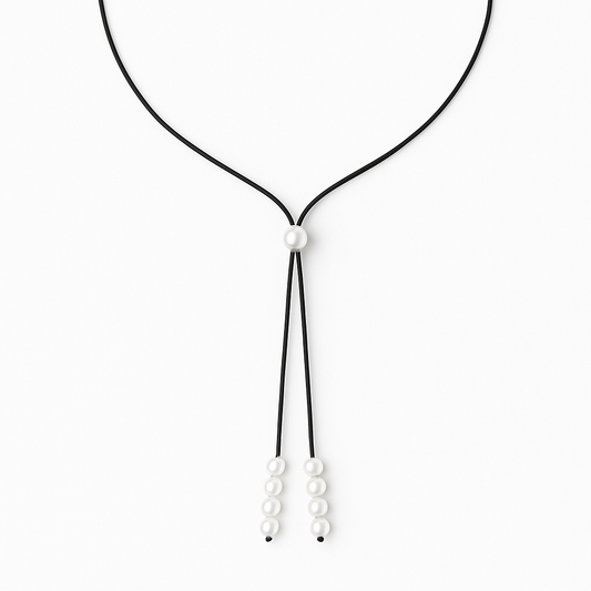 Tie necklace black