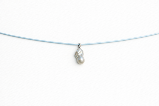 Blue manifestation necklace