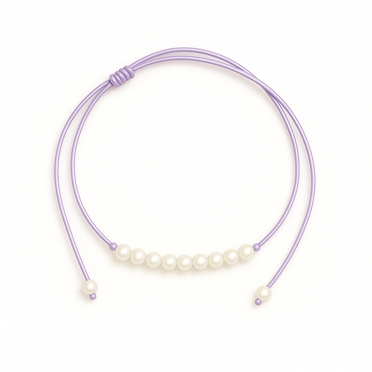 9 pearl necklace light purple