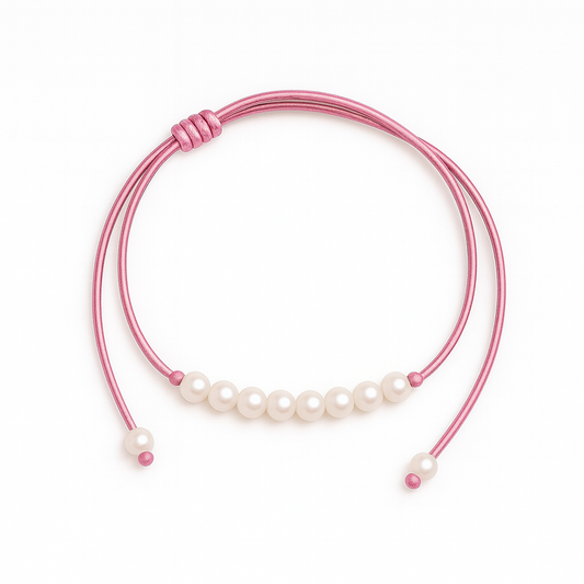 9 pearl necklace pink